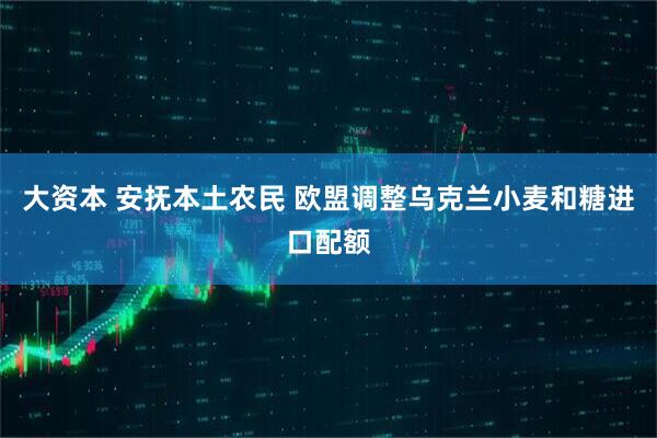 大资本 安抚本土农民 欧盟调整乌克兰小麦和糖进口配额