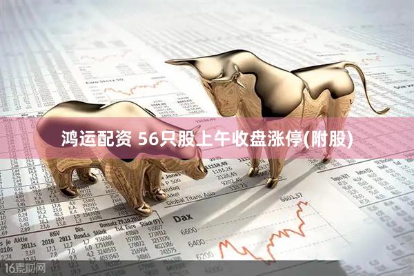 鸿运配资 56只股上午收盘涨停(附股)