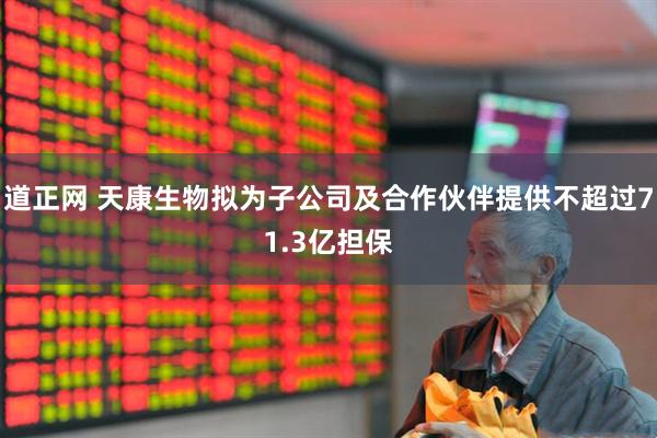 道正网 天康生物拟为子公司及合作伙伴提供不超过71.3亿担保